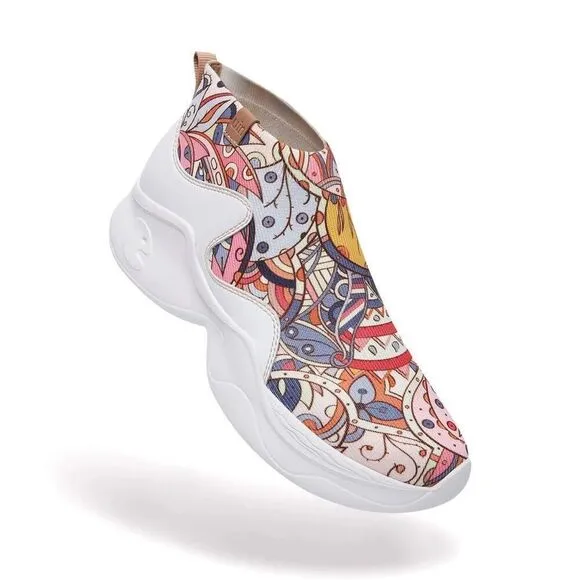 UIN Women's Walking Shoes Casual Chunky Sneaker (SPRING-MAIZE PALMA II)