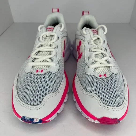 Under Armour Womens Electro Pink Charged Assert 9 Marble Size 8.5 Running Shoes