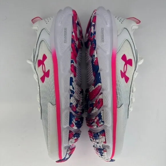 Under Armour Womens Electro Pink Charged Assert 9 Marble Size 8.5 Running Shoes