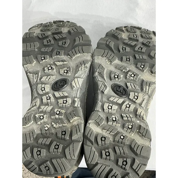 Unisex Kids Merrell Size 12 M Gray Lace Up Hiking Ankle Boots