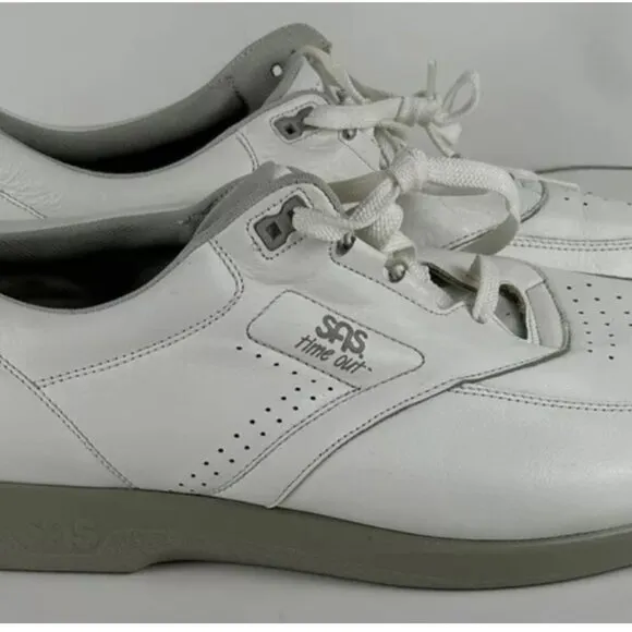Unworn SAS Time Out White Comfort Walking Shoes Mens 15 M Lace Up Tripad Vintage