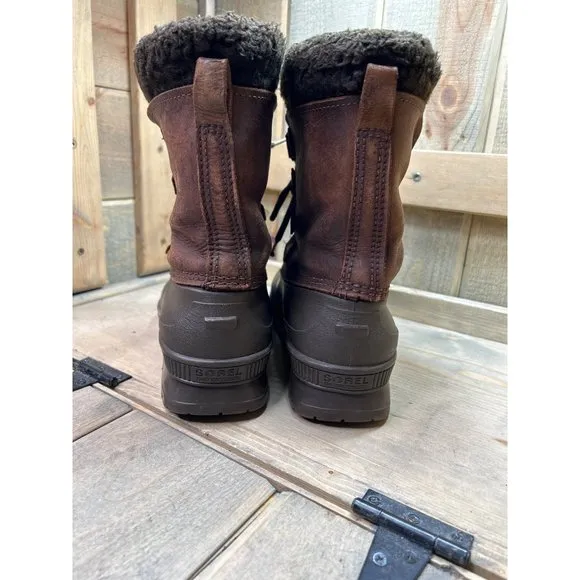 US11 Sorel Badger Classic Snow Duck Rain boots Woman’s Brown
