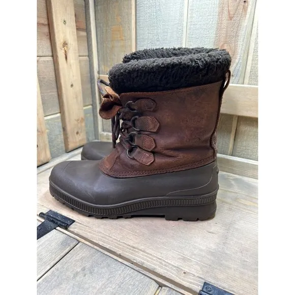 US11 Sorel Badger Classic Snow Duck Rain boots Woman’s Brown