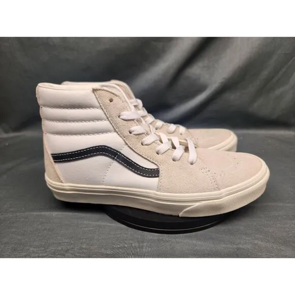 Vans Boys Sk8-Hi Casual Sneakers Suede Canvas Beige Black Size 5.5 NEW NO BOX!