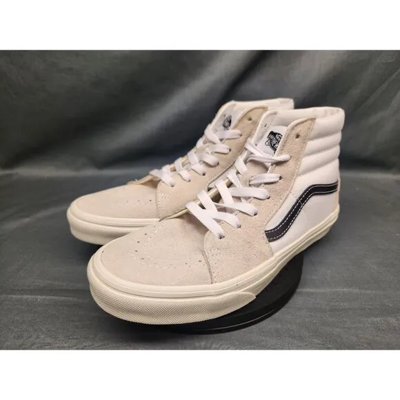 Vans Boys Sk8-Hi Casual Sneakers Suede Canvas Beige Black Size 5.5 NEW NO BOX!