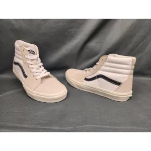 Vans Boys Sk8-Hi Casual Sneakers Suede Canvas Beige Black Size 5.5 NEW NO BOX!