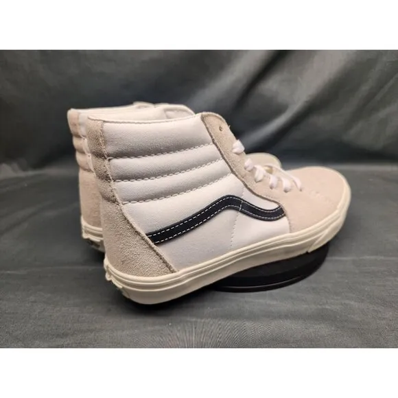 Vans Boys Sk8-Hi Casual Sneakers Suede Canvas Beige Black Size 5.5 NEW NO BOX!