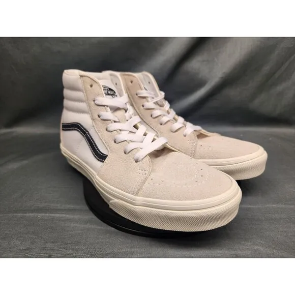Vans Boys Sk8-Hi Casual Sneakers Suede Canvas Beige Black Size 5.5 NEW NO BOX!