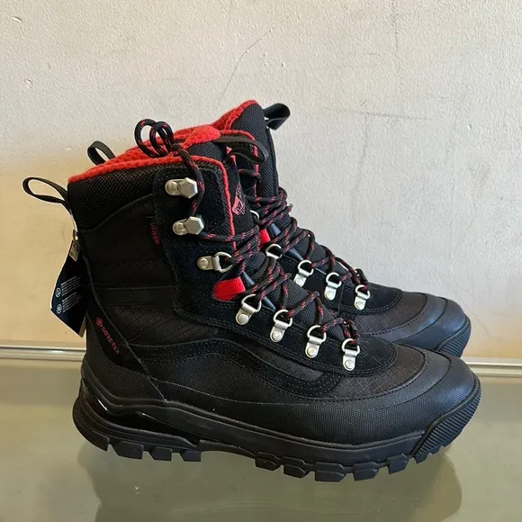 Vans MTE GORE-TEX Black and Red Rain &amp; Snow Boots with Waterproof Design