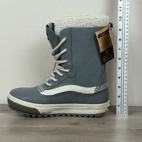 Vans MTE Standard Waterproof Winter Snow Boot Gray Blue Mens Sz 6 Womens Sz 7.5