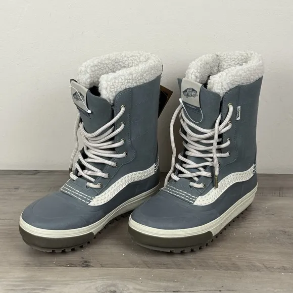 Vans MTE Standard Waterproof Winter Snow Boot Gray Blue Mens Sz 6 Womens Sz 7.5