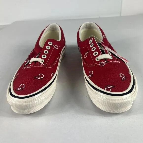 VANS OG Era LX Paisley Pompeian Red &amp; White Shoes
