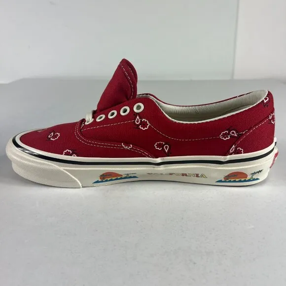 VANS OG Era LX Paisley Pompeian Red &amp; White Shoes
