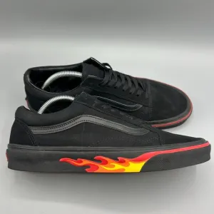 Vans Old Skool Flame Wall Black Men's Shoes Sneakers Size 10.5