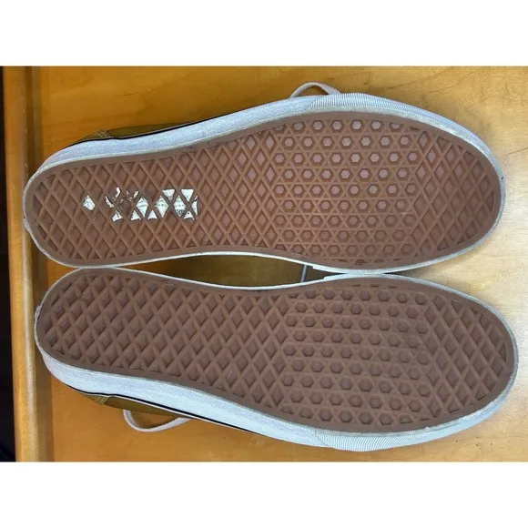 Vans Old Skool Suede Sneakers Casual Skate Shoes Brown White Size 9.5