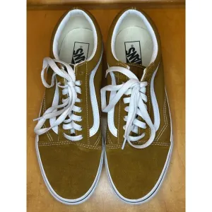 Vans Old Skool Suede Sneakers Casual Skate Shoes Brown White Size 9.5