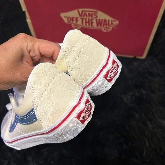 VANS sk8-low top beige suede lace up shoes sneakers women’s 7 new