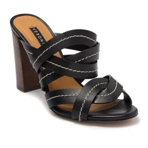 Veronica Beard Macey Vachetta Stitch Sandals Sz 39