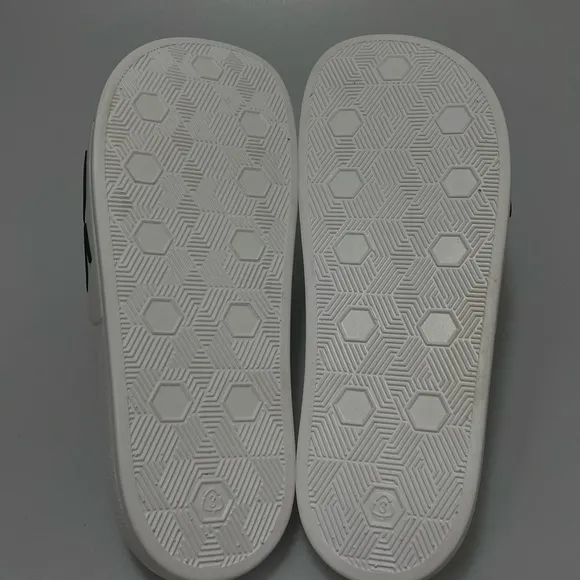 Versace Jeans Couture Logo Slide Sandals B&amp;W Men’s EU 43/10