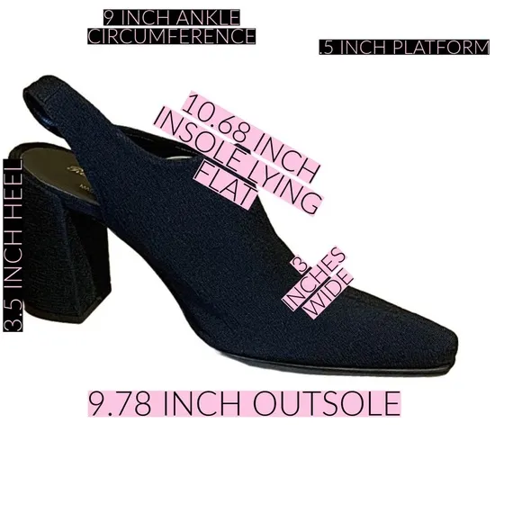 VINTAGE 1990'S/Y2K ROBERT CLERGERIE &quot;YOLE&quot;  LEATHER &amp; FABRIC SLINGBACK HEELS (7)