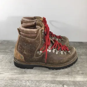 Vintage Asolo Womens Hiking Leather Hiker Stomper Boots Vibram Backpacking 7.5