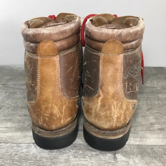 Vintage Asolo Womens Hiking Leather Hiker Stomper Boots Vibram Backpacking 7.5