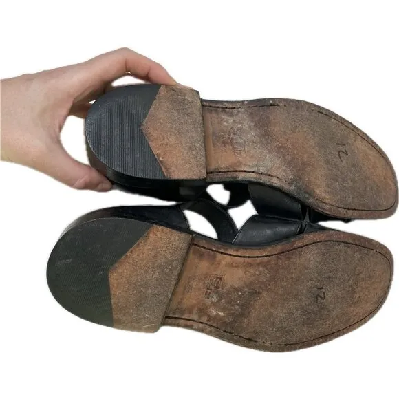 Vintage Cole Haan Men’s Leather Fisherman Country Dad Sandals Black 10.5 D