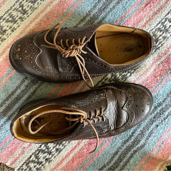 vintage dr. martens • 3989 oxford lace-up shoes uk made in england 90s