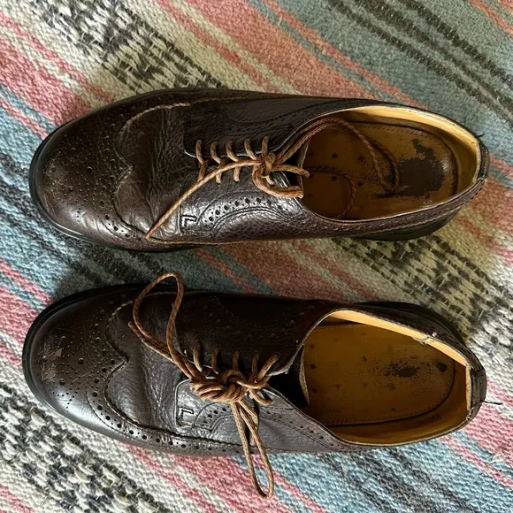 vintage dr. martens • 3989 oxford lace-up shoes uk made in england 90s