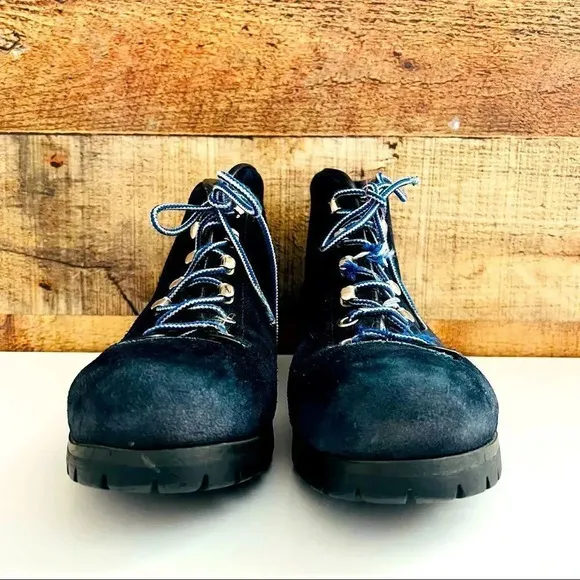 Vintage Calzaturificio The Alps Fabiano Suede Hiking Trail Mountaineering Boots