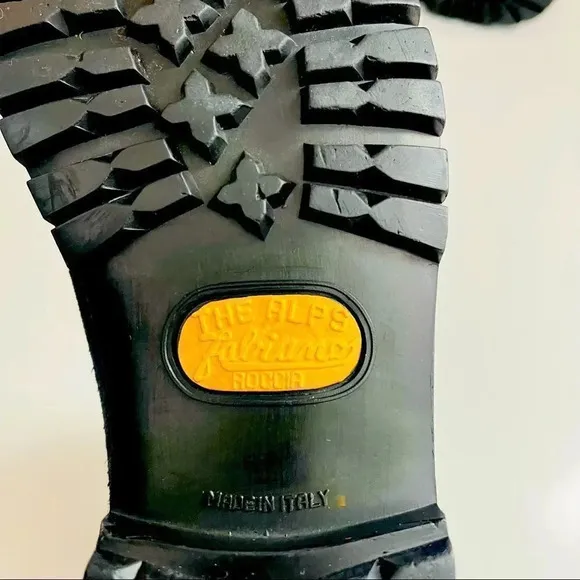 Vintage Calzaturificio The Alps Fabiano Suede Hiking Trail Mountaineering Boots