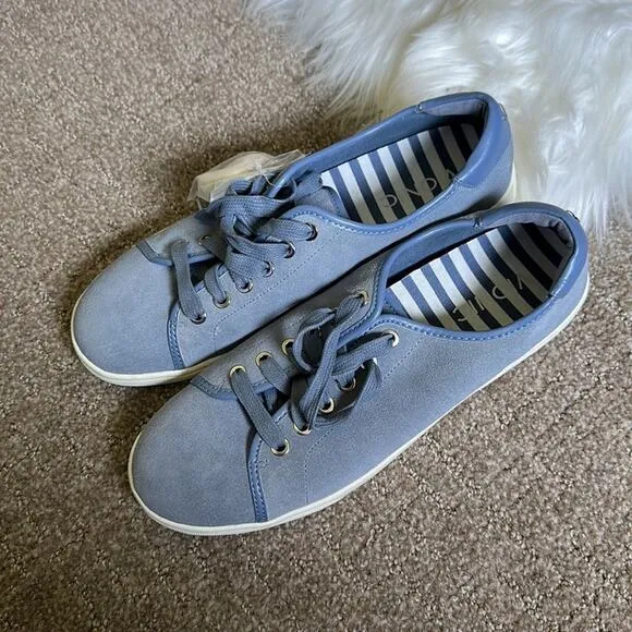 Vionic Brinley Sneakers Size 8.5 Blue Suede Shoes new