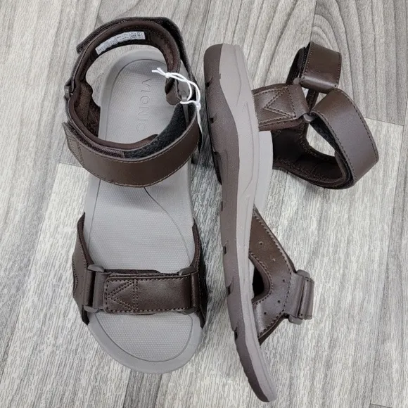 Vionic canoe Leo leather strapy sandals size 7