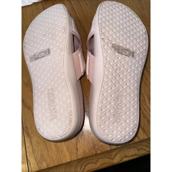 VIONIC Cross Strap Slide NEW Orthotic Sandals Women's Sz 8 Pink