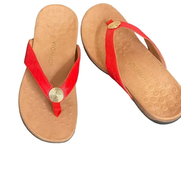 Vionic Hilda Wovent/TVW5558 red sandals size 9.5