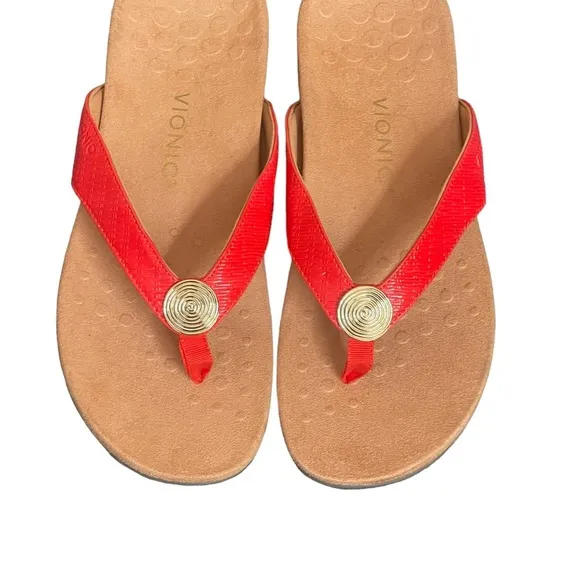 Vionic Hilda Wovent/TVW5558 red sandals size 9.5