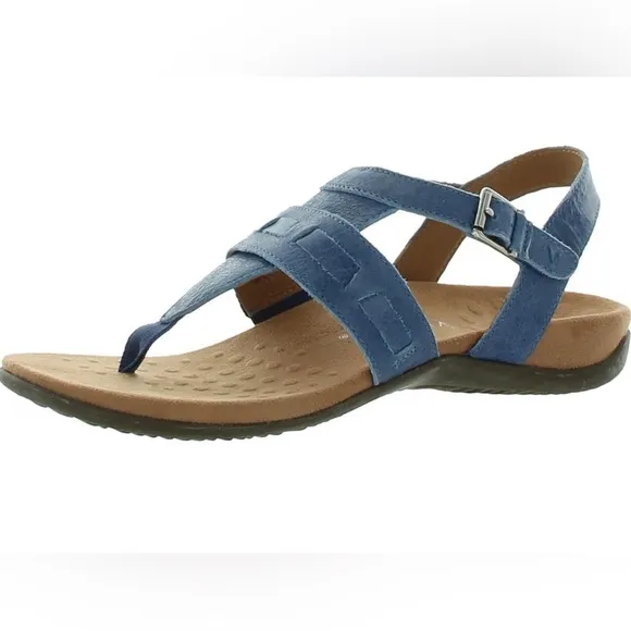 Vionic Lupe Sandals Blue Size 7 Vionic Orthotic Leather Sandals