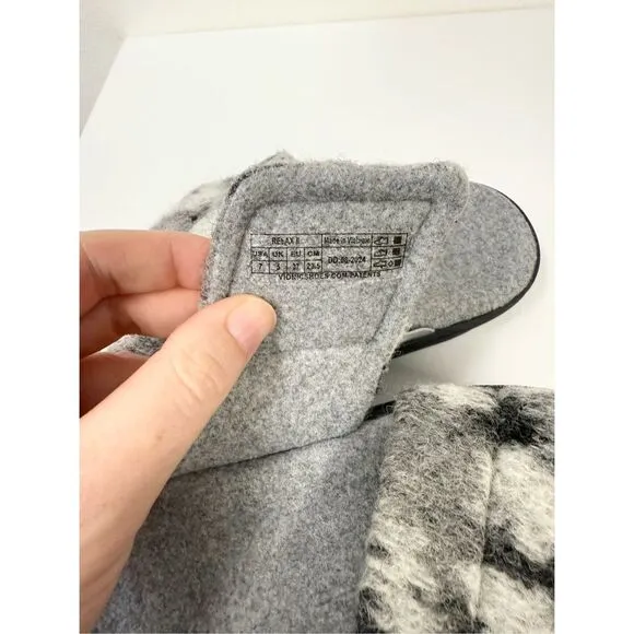 Vionic Relax II Women's Orthotic Slide Slippers Grey Multi Camo Felt 7