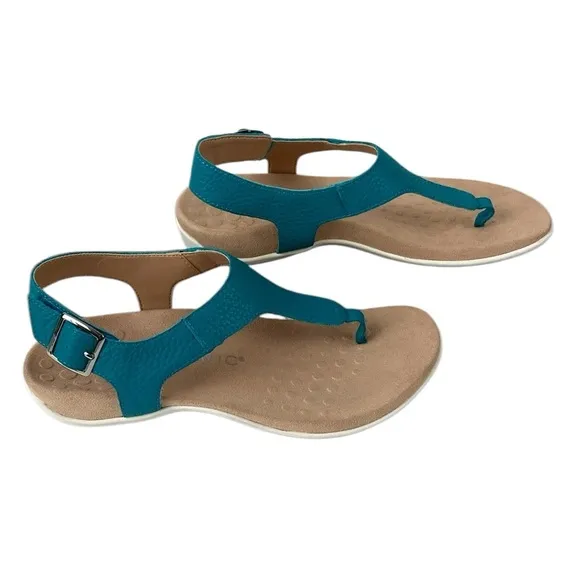 Vionic Terra Leather T Strap Comfort Sandal