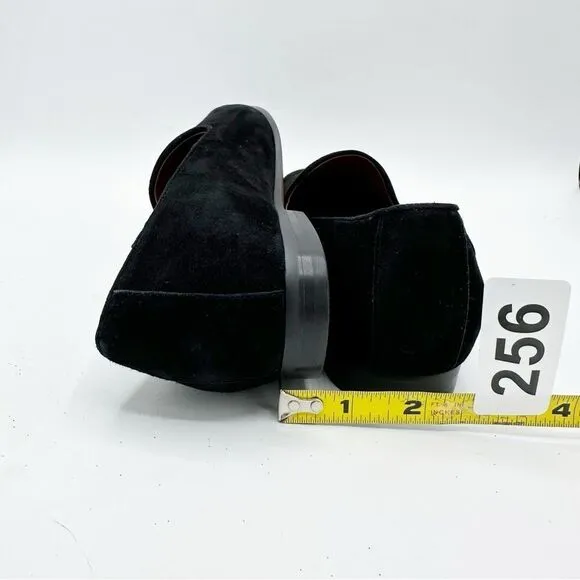 Vionic Willa Slip-on Black Suede Leather Flat Black Comfort Shoe 6.5 WIDE