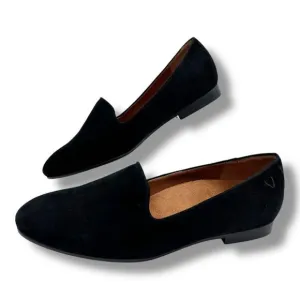 Vionic Willa Slip-on Black Suede Leather Flat Black Comfort Shoe 6.5 WIDE