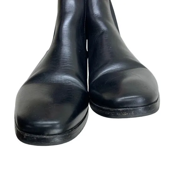 Wolf &amp; Shepherd Chelsea Blitz Onyx Black Leather Boots 6