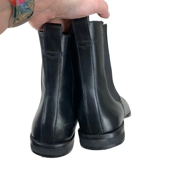 Wolf &amp; Shepherd Chelsea Blitz Onyx Black Leather Boots 6