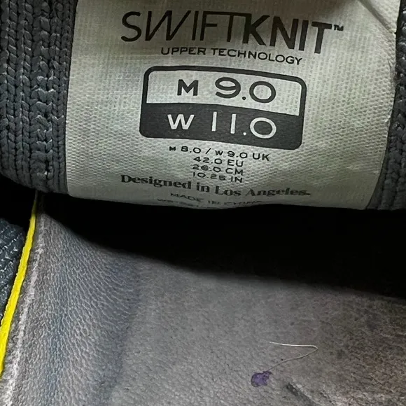 Wolf and Shepherd Swiftknit Derby Men's Size 9 Grey Knit Sneakers Dress Shoes