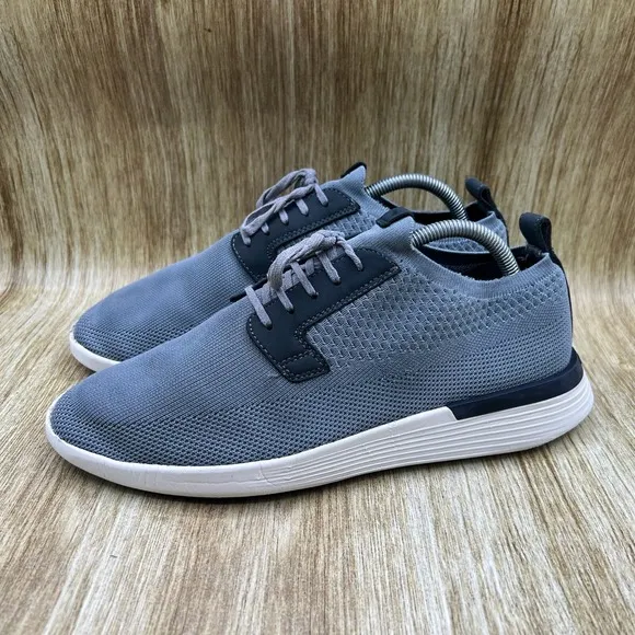 Wolf and Shepherd Swiftknit Derby Men's Size 9 Grey Knit Sneakers Dress Shoes
