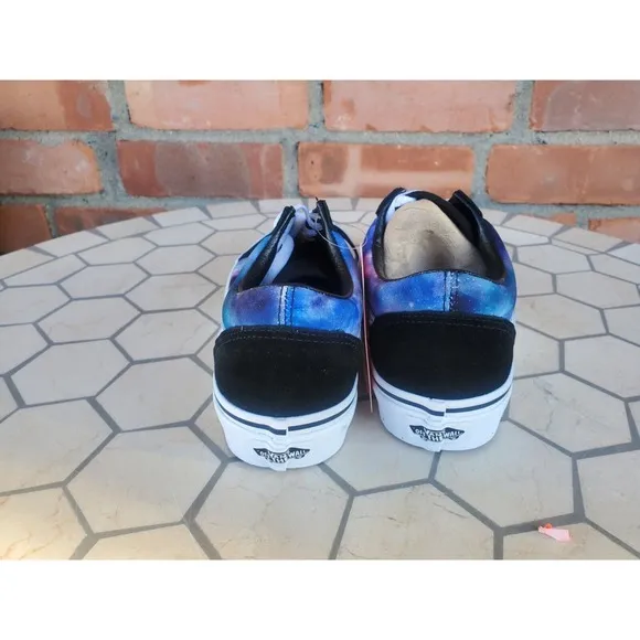 Women Sz 8 VANS Old Skool Galaxy Universe Milky Way Stars Rare Sneaker