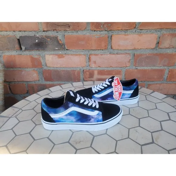 Women Sz 8 VANS Old Skool Galaxy Universe Milky Way Stars Rare Sneaker