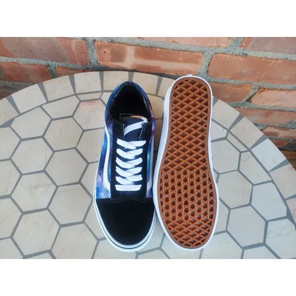 Women Sz 8 VANS Old Skool Galaxy Universe Milky Way Stars Rare Sneaker