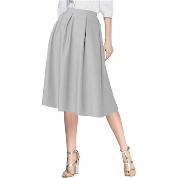 Women's Modest Knee Length Casual Light Grey