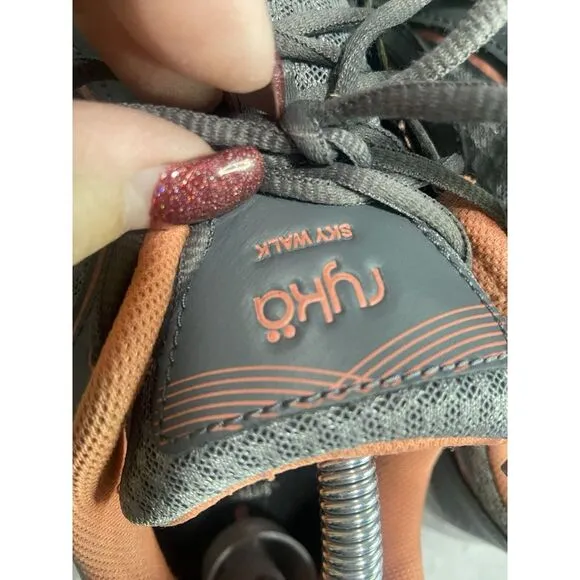 Women's‎ Ryka Sky Walker Gray/Coral Athletic/ Walking Shoes-Size 11M